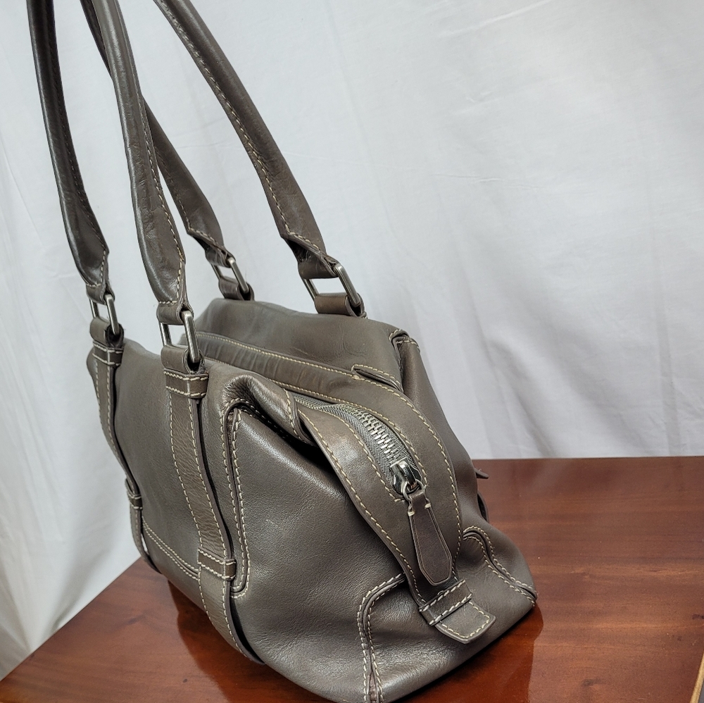 Michael Kors Olive Green Leather Shoulder Bag - Picture 10 of 14